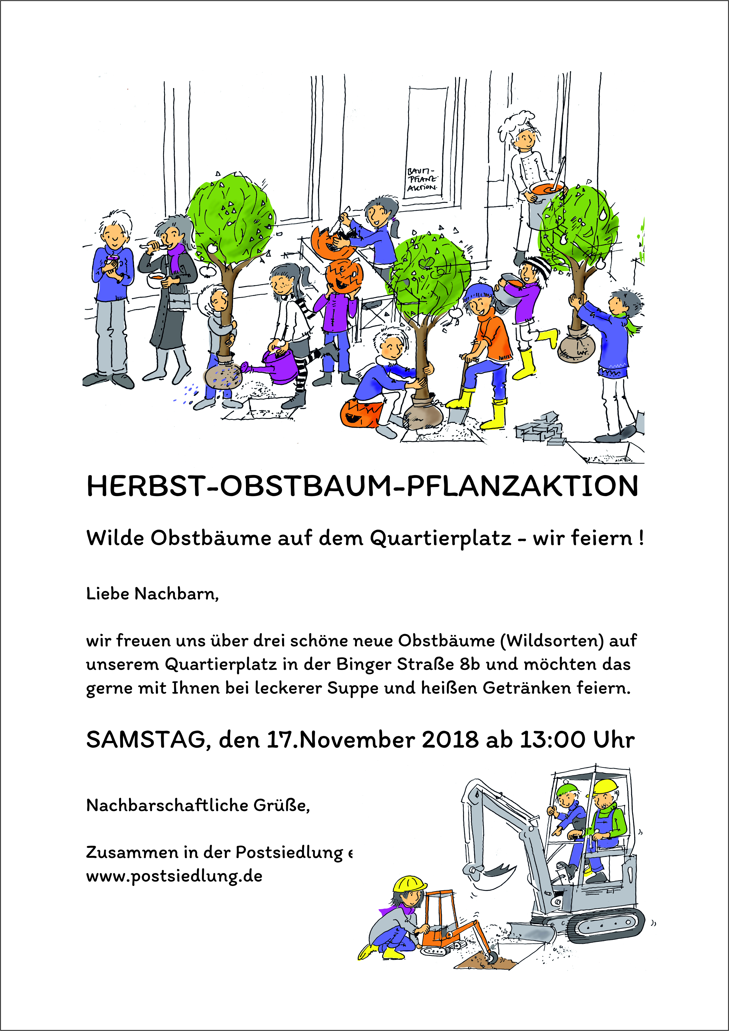 Read more about the article Einladung zur Herbst – Obstbaum – Pflanzaktion am 17. November…
