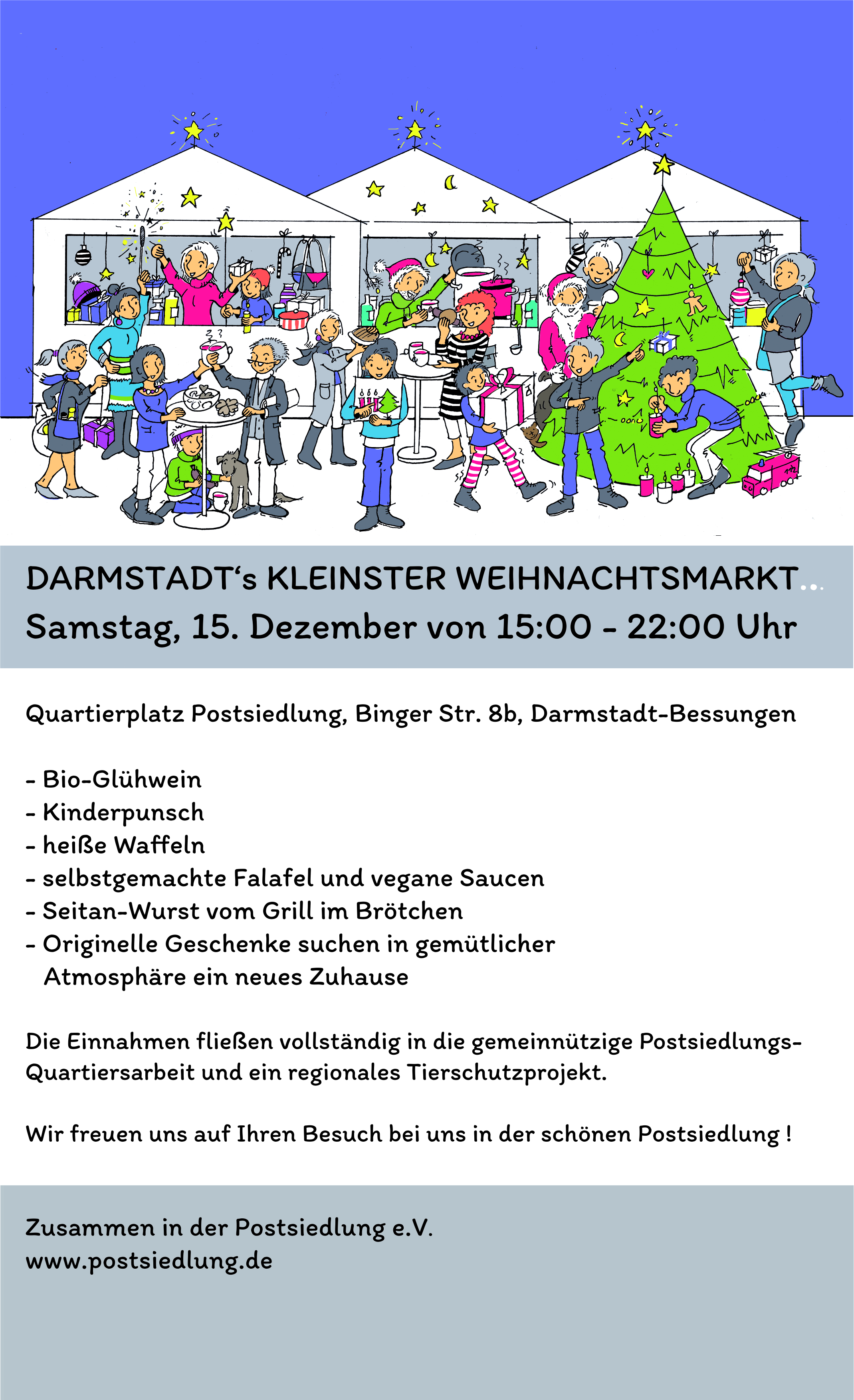 Du betrachtest gerade Am 15.12.2018 – Kleinster Weihnachtsmarkt Darmstadts auf dem Quartierplatz!
