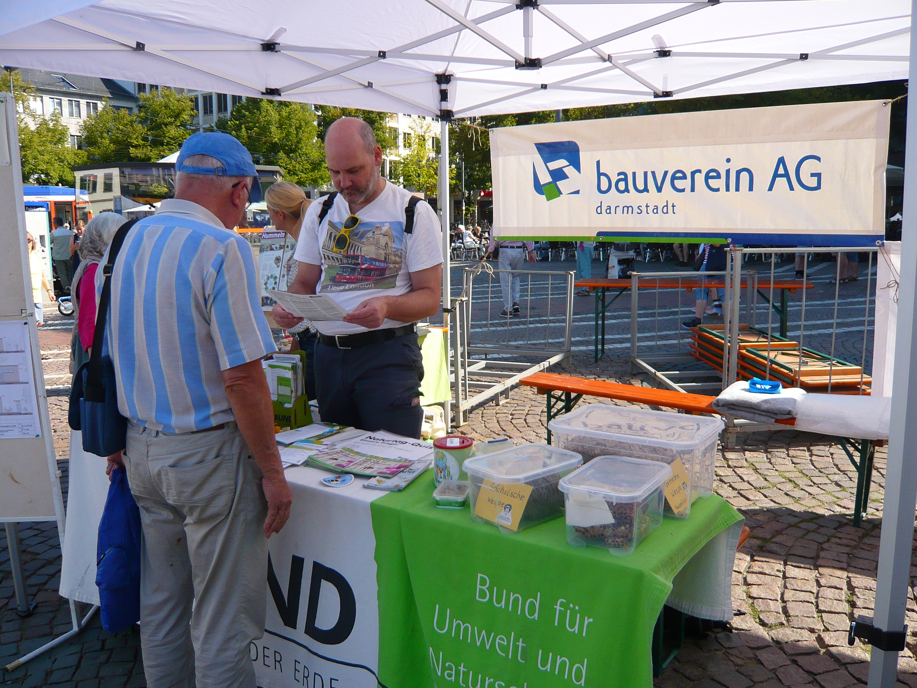 You are currently viewing Umweltbörse auf dem Luisenplatz: Gemeinsamer Infostand mit Bauverein und BUND zum Postsiedlungs-Biotop