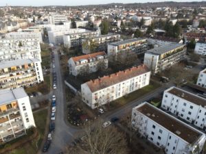 Read more about the article Quartierladen: Die Postsiedlung von oben – Februar 2022
