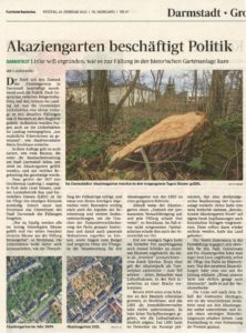 Read more about the article Akaziengarten: Frankfurter Rundschau berichtet über parteipolitische Initiativen zum Akaziengarten