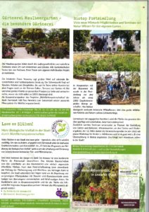 Read more about the article Biotop: Vorhang Auf – Magazin berichtet über Postsiedlungs-Naturerlebnisfläche