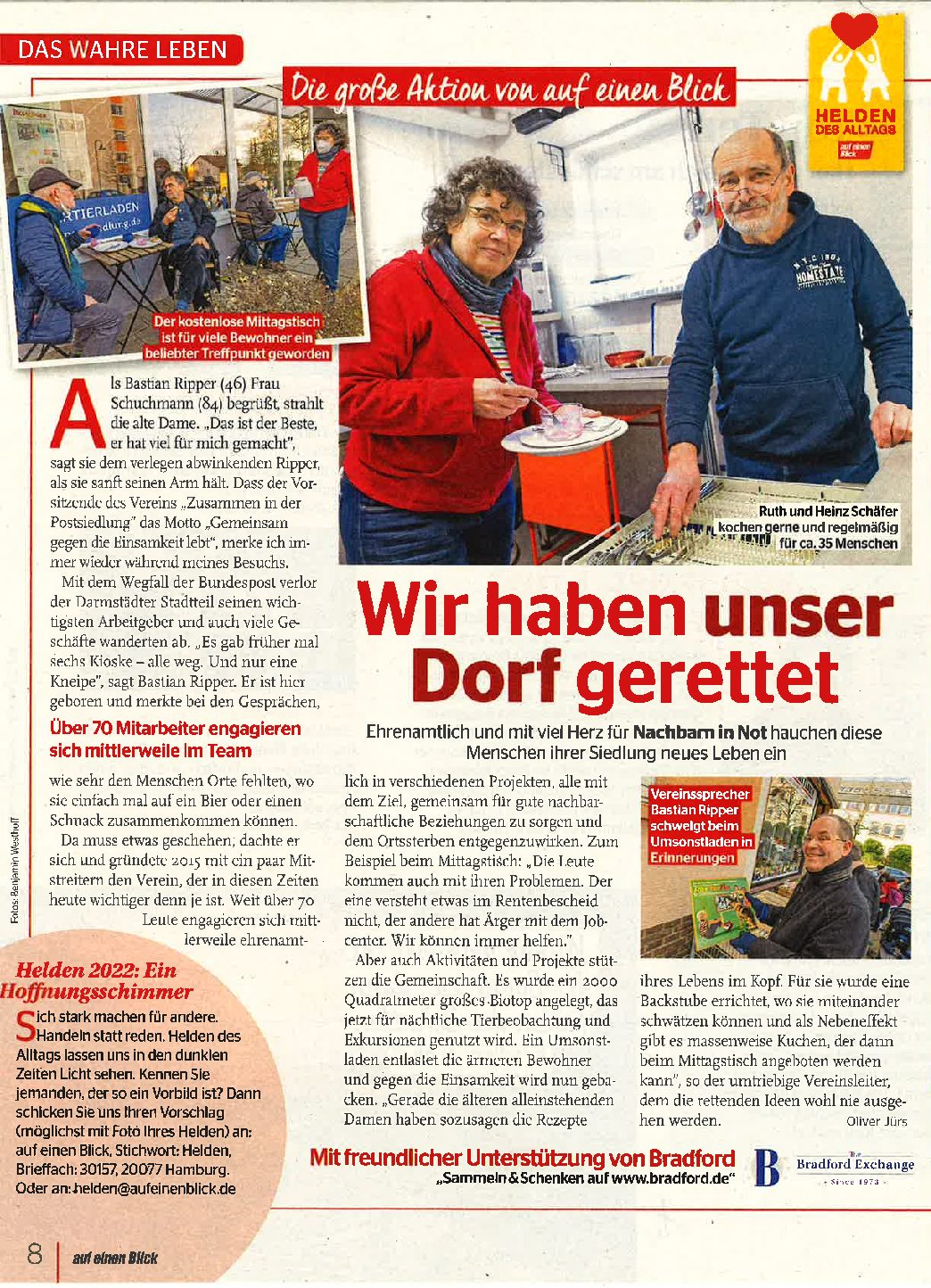 Read more about the article Quartierladen: Illustrierte „Auf einen Blick“ berichtet über unsere Arbeit