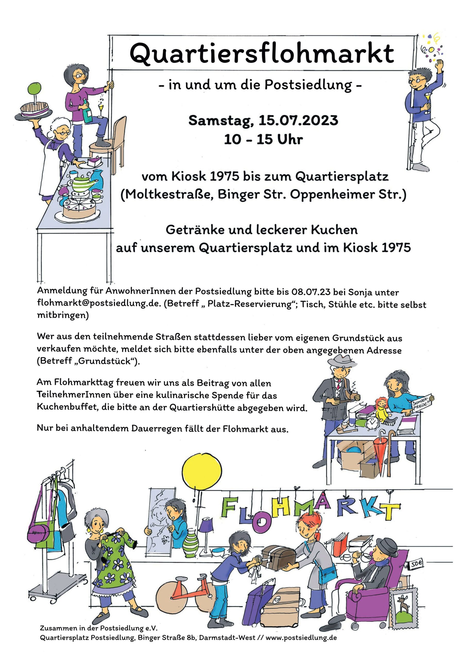 Read more about the article Quartier: Endspurt – jetzt noch zum Quartiers-Flohmarkt am 15. Juli anmelden!