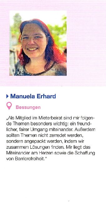 Read more about the article Quartier: Bauverein-Mieterbeirätin für Darmstadt-West – Manuela Erhard