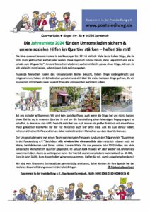 Read more about the article Umsonstladen: Spendenkampagne für unsere Miete im Jahr 2024 angelaufen / 10.000 Flyer werden im Quartier verteilt
