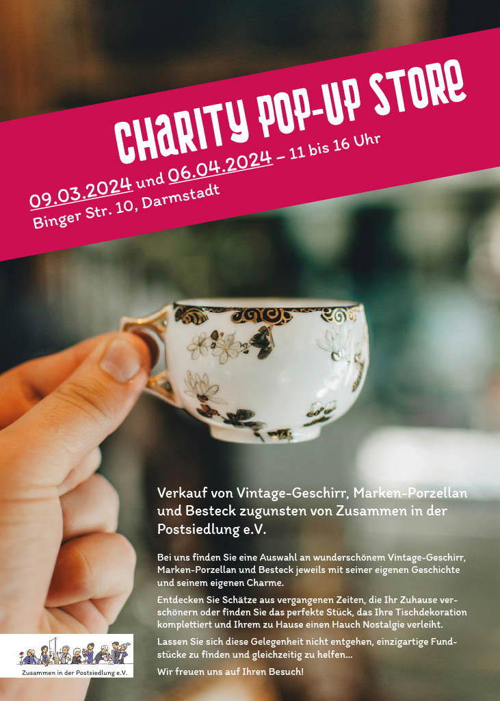 Read more about the article Quartier: Einladung zum „Charity Pop-Up Store“ am 09. März und 06. April 2024
